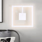 Square Wall Lighting Simple Acrylic LED Black/White Sconce Light Fixture in Warm/White Light for Bedroom White Clearhalo 'Cast Iron' 'Glass' 'Industrial' 'Modern wall lights' 'Modern' 'Tiffany' 'Traditional wall lights' 'Wall Lamps & Sconces' 'Wall Lights' Lighting' 1523637