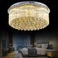 Clear Crystal Drum Flush Mount Light Contemporary 19.5"/23.5" Wide LED Ceiling Lamp for Living Room Clearhalo 'Ceiling Lights' 'Close To Ceiling Lights' 'Close to ceiling' 'Flush mount' Lighting' 152416