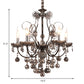 Smoke Gray Crystal Hanging Chandelier Light Vintage Style Candle 3/5 Lights Pendant Light for Dining Room Clearhalo 'Ceiling Lights' 'Chandeliers' 'Modern Chandeliers' 'Modern' Lighting' 152686