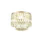 Modernist Drum Ceiling Lamp Clear Crystal 12"/16" Width 3/4 Lights Flush Mount Lighting for Living Room Clearhalo 'Ceiling Lights' 'Close To Ceiling Lights' 'Close to ceiling' 'Flush mount' Lighting' 152733