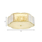 Golden Flower Flush Pendant Light Modern Clear Crystal 15"/19" W LED Flush Light with Acrylic Diffuser Clearhalo 'Ceiling Lights' 'Close To Ceiling Lights' 'Close to ceiling' 'Flush mount' Lighting' 152788