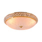 Bedroom Bowl Ceiling Lamp Crystal Vintage Style 4 Bulbs Golden Ceiling Mount Light with Frosted Glass Diffuser Clearhalo 'Ceiling Lights' 'Close To Ceiling Lights' 'Close to ceiling' 'Flush mount' Lighting' 152950