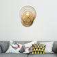 Metallic Circular Wall Light Modern 1/2-Light Wall Lamp Fixture with Ripple Glass Shade in Gold for Living Room Clearhalo 'Cast Iron' 'Glass' 'Industrial' 'Modern wall lights' 'Modern' 'Tiffany' 'Traditional wall lights' 'Wall Lamps & Sconces' 'Wall Lights' Lighting' 153215