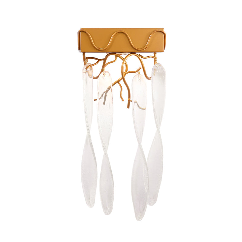 Mini Wall Light Contemporary Metal LED Sconce Light Fixture with Clear Crystal Prism in Brass for Hallway Clearhalo 'Cast Iron' 'Glass' 'Industrial' 'Modern wall lights' 'Modern' 'Tiffany' 'Traditional wall lights' 'Wall Lamps & Sconces' 'Wall Lights' Lighting' 153320