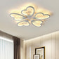 Flower Flush Mount Light Simple Style Acrylic White 3/5 Heads LED Bedroom Ceiling Mounted Light in Warm/White 5 White Clearhalo 'Ceiling Lights' 'Close To Ceiling Lights' 'Close to ceiling' 'Flush mount' Lighting' 153348