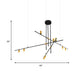 Metal Rectilinear Chandelier Light Modern 3/4/9 Lights Black Hanging Ceiling Light Fixture Clearhalo 'Ceiling Lights' 'Chandeliers' 'Modern Chandeliers' 'Modern' Lighting' 153625