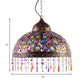 Bohemia Dome Shade Pendant Lighting Metal 1 Bulb Aged Brass/Rust Hanging Lamp with Crystal Bead for Restaurant Clearhalo 'Ceiling Lights' 'Modern Pendants' 'Modern' 'Pendant Lights' 'Pendants' Lighting' 153637