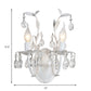 Bare Bulb Metallic Wall Light Fixture Modern White 1/2-Light Wall Sconce with Crystal and Leaf Decoration Clearhalo 'Modern wall lights' 'Modern' 'Wall Lamps & Sconces' 'Wall Lights' Lighting' 153789