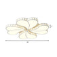 White Petal Flush Ceiling Light Contemporary Metal 20.5"/24.5"/28" Wide LED Ceiling Light for Living Room with Acrylic Shade Clearhalo 'Ceiling Lights' 'Close To Ceiling Lights' 'Close to ceiling' 'Flush mount' Lighting' 154149