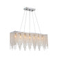 Contemporary Linear Pendant Light Fixture Clear Crystal 8 Lights Hanging Ceiling Light in Chrome Finish Clearhalo 'Ceiling Lights' 'Chandeliers' 'Modern Chandeliers' 'Modern' Lighting' 154266