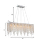 Contemporary Linear Pendant Light Fixture Clear Crystal 8 Lights Hanging Ceiling Light in Chrome Finish Clearhalo 'Ceiling Lights' 'Chandeliers' 'Modern Chandeliers' 'Modern' Lighting' 154267