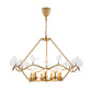 Postmodern Candle Chandelier Iron 6/9-Head Living Room Ceiling Hung Fixture in Gold with Clear Glass Birds Clearhalo 'Ceiling Lights' 'Chandeliers' 'Modern Chandeliers' 'Modern' Lighting' 154768