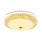 Clear Crystal Round Ceiling Light Modern LED Flush Mount Lamp with Frosted Glass Diffuser in Gold, 16"/19.5" W Clearhalo 'Ceiling Lights' 'Close To Ceiling Lights' 'Close to ceiling' 'Flush mount' Lighting' 154786
