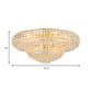 Gold Finish Round Flush Ceiling Light Modern Style Clear Crystal Flush Mount Chandelier for Living Room Clearhalo 'Ceiling Lights' 'Close To Ceiling Lights' 'Close to ceiling' 'Flush mount' Lighting' 154864