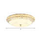 Modernist Bowl Flush Lighting White Glass and Clear Crystal LED Flush Pendant Light for Bedroom, 12"/16" Dia Clearhalo 'Ceiling Lights' 'Close To Ceiling Lights' 'Close to ceiling' 'Flush mount' Lighting' 155142
