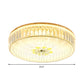 Clear Crystal Circular Ceiling Light Fixture 16"/19.5"/23.5" W Multi Light Modern Flush Mount Light with Glass Diffuser in Gold Clearhalo 'Ceiling Lights' 'Close To Ceiling Lights' 'Close to ceiling' 'Flush mount' Lighting' 155158