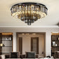 Smoke Gray Layered Flush-Mount Light Modern Style Crystal LED Ceiling Light Fixture for Bedroom, 19.5"/23.5" Wide Clearhalo 'Ceiling Lights' 'Close To Ceiling Lights' 'Close to ceiling' 'Flush mount' Lighting' 155273