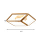 Gold Spliced Rhombus Flush Ceiling Light Nordic Metal Bedroom Integrated LED Ceiling Flush Mount in Warm/White, 18"/23.5" W Clearhalo 'Ceiling Lights' 'Close To Ceiling Lights' 'Close to ceiling' 'Flush mount' Lighting' 155342