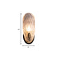 Textured Glass Oval Wall Lamp Modern 1/2-Light Wall Light Fixture in Black and Gold for Corridor Clearhalo 'Art deco wall lights' 'Cast Iron' 'Glass' 'Industrial wall lights' 'Industrial' 'Middle century wall lights' 'Modern' 'Rustic wall lights' 'Tiffany' 'Traditional wall lights' 'Wall Lamps & Sconces' 'Wall Lights' Lighting' 155520