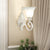 Milk Glass Petal Sconce Light Vintage 1/2-Head Wall Mounted Light with Clear Crystal Accent in White for Bedroom 1.0 White Clearhalo 'Cast Iron' 'Glass' 'Industrial' 'Modern wall lights' 'Modern' 'Tiffany' 'Traditional wall lights' 'Wall Lamps & Sconces' 'Wall Lights' Lighting' 155564