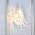 1 Light Blue/Gold Peacock Wall Lamp Country Resin 1/2-Pack Sconce Lighting with Crystal Globe Shade, Double/Right/Left White Right Clearhalo 'Modern wall lights' 'Modern' 'Wall Lamps & Sconces' 'Wall Lights' Lighting' 156372