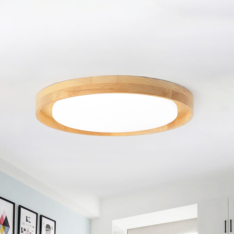 15"/19" Dia Acrylic Round Flush Light Fixture Modern 1-Head LED Ceiling Lamp in Warm/White Light Clearhalo 'Ceiling Lights' 'Close To Ceiling Lights' 'Close to ceiling' 'Flush mount' Lighting' 156381