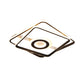 Square/Rectangular Flush Mount Light Contemporary Acrylic Black Living Room Integrated LED Ceiling Light in Warm/White, 16"/19.5"/23.5" W Clearhalo 'Ceiling Lights' 'Close To Ceiling Lights' 'Close to ceiling' 'Flush mount' Lighting' 156400