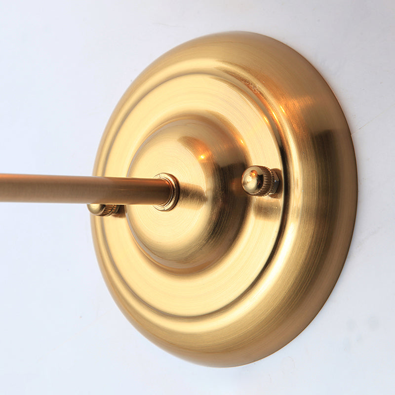 Brass 1 Bulb Wall Light Sconce Loft Style Metal Globe Shade Wall Mounted Lamp for Dining Room Clearhalo 'Art deco wall lights' 'Cast Iron' 'Glass' 'Industrial wall lights' 'Industrial' 'Middle century wall lights' 'Modern' 'Rustic wall lights' 'Tiffany' 'Traditional wall lights' 'Wall Lamps & Sconces' 'Wall Lights' Lighting' 156433