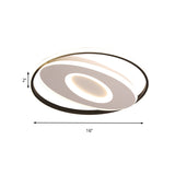 Oval Flush Light with Orbit Design Simple Acrylic LED Bedroom Ceiling Lighting in Warm/White 16"/19.5"/23.5" Wide Clearhalo 'Ceiling Lights' 'Close To Ceiling Lights' 'Close to ceiling' 'Flush mount' Lighting' 156444