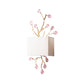 White Fabric Squared Wall Mount Lamp Modernist 2 Lights Wall Sconce with Pink Crystal Accent Clearhalo 'Modern wall lights' 'Modern' 'Wall Lamps & Sconces' 'Wall Lights' Lighting' 156590