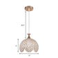 1 Light Dome Suspension Lamp Contemporary Clear Crystal Pendant Light with Ruffled Edge in Gold, 8"/10"/12" W Clearhalo 'Ceiling Lights' 'Modern Pendants' 'Modern' 'Pendant Lights' 'Pendants' Lighting' 156937