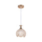 1 Light Dome Suspension Lamp Contemporary Clear Crystal Pendant Light with Ruffled Edge in Gold, 8"/10"/12" W Clearhalo 'Ceiling Lights' 'Modern Pendants' 'Modern' 'Pendant Lights' 'Pendants' Lighting' 156942
