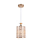 Golden Cylinder Ceiling Pendant Light Modernist Style Metal 1 Head Hanging Lamp with Crystal Decoration, 6"/7" Width Clearhalo 'Ceiling Lights' 'Modern Pendants' 'Modern' 'Pendant Lights' 'Pendants' Lighting' 156949
