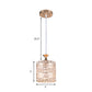 1 Light Cylinder Hanging Light Fixture Contemporary Crystal and Metal Pendant Lamp in Gold, 6"/7"/8" W Clearhalo 'Ceiling Lights' 'Modern Pendants' 'Modern' 'Pendant Lights' 'Pendants' Lighting' 156970