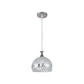 Chrome Finish Dome Pendant Lamp Modernist Clear Crystal and Metal 8"/10"/12" Wide 1 Light Hanging Ceiling Light Clearhalo 'Ceiling Lights' 'Modern Pendants' 'Modern' 'Pendant Lights' 'Pendants' Lighting' 156976