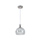 Chrome Finish Dome Pendant Lamp Modernist Clear Crystal and Metal 8"/10"/12" Wide 1 Light Hanging Ceiling Light Clearhalo 'Ceiling Lights' 'Modern Pendants' 'Modern' 'Pendant Lights' 'Pendants' Lighting' 156979
