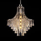 Vintage Style K9 Crystal Hanging Pendant Light 1 Light Chandelier Lamp in Polished Chrome Finish for Living Room Clearhalo 'Ceiling Lights' 'Modern Pendants' 'Modern' 'Pendant Lights' 'Pendants' Lighting' 157151
