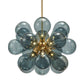 Bubble White/Blue/Purple Glass Chandelier Light Designer Multi Lights Brass Led Hanging Ceiling Light Clearhalo 'Ceiling Lights' 'Chandeliers' 'Glass shade' 'Glass' 'Modern Chandeliers' 'Modern' Lighting' 157346
