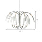 Curved Tube Chandelier Lamp Contemporary Style Clear Glass 16/24 Lights Chrome Hanging Light Fixture Clearhalo 'Ceiling Lights' 'Chandeliers' 'Modern Chandeliers' 'Modern' Lighting' 157376