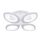 Modern 4/5/8 Lights LED Flush Mount Light with Acrylic Shade White Leaf Ceiling Lighting in Warm/White/Natural Light Clearhalo 'Ceiling Lights' 'Close To Ceiling Lights' 'Close to ceiling' 'Semi-flushmount' Lighting' 157498