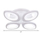 Modern 4/5/8 Lights LED Flush Mount Light with Acrylic Shade White Leaf Ceiling Lighting in Warm/White/Natural Light Clearhalo 'Ceiling Lights' 'Close To Ceiling Lights' 'Close to ceiling' 'Semi-flushmount' Lighting' 157499