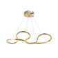 Twist Chandelier Lighting Modern Crystal Gold LED Hanging Lamp in Warm/White Light for Bedroom Clearhalo 'Ceiling Lights' 'Chandeliers' 'Modern Chandeliers' 'Modern' Lighting' 157525