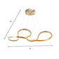Twist Chandelier Lighting Modern Crystal Gold LED Hanging Lamp in Warm/White Light for Bedroom Clearhalo 'Ceiling Lights' 'Chandeliers' 'Modern Chandeliers' 'Modern' Lighting' 157526