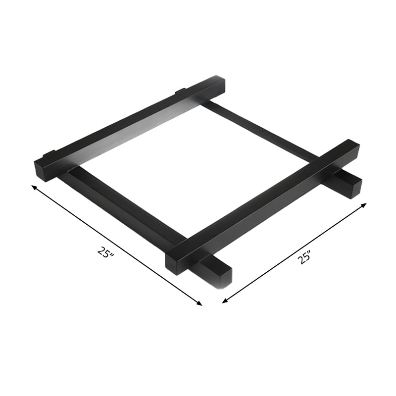 Black/White Crossed Lines Flush Mount Lamp Simple Metal LED 17"/21"/25" Wide Ceiling Flush Mount with Acrylic Diffuser Clearhalo 'Ceiling Lights' 'Close To Ceiling Lights' 'Close to ceiling' 'Flush mount' Lighting' 157532