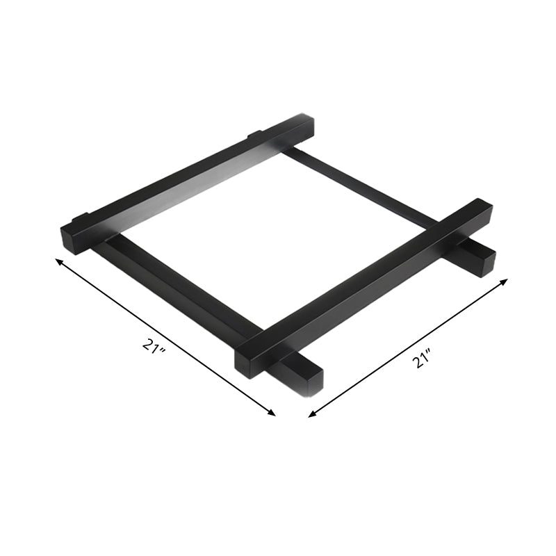 Black/White Crossed Lines Flush Mount Lamp Simple Metal LED 17"/21"/25" Wide Ceiling Flush Mount with Acrylic Diffuser Clearhalo 'Ceiling Lights' 'Close To Ceiling Lights' 'Close to ceiling' 'Flush mount' Lighting' 157533