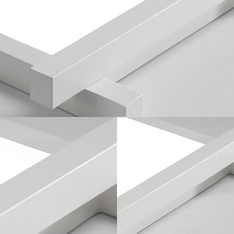 Black/White Crossed Lines Flush Mount Lamp Simple Metal LED 17"/21"/25" Wide Ceiling Flush Mount with Acrylic Diffuser Clearhalo 'Ceiling Lights' 'Close To Ceiling Lights' 'Close to ceiling' 'Flush mount' Lighting' 157538