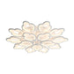 Floral Ceiling Flushmount Modern Acrylic 3/5/9 Lights Bedroom LED Flush Mount Ceiling Light in White/Warm/Natural Light Clearhalo 'Ceiling Lights' 'Close To Ceiling Lights' 'Close to ceiling' 'Semi-flushmount' Lighting' 157606