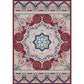 Pink Bedroom Rug Moroccan Medallion Flower Pattern Area Rug Polyester Machine Washable Anti-Slip Backing Carpet Clearhalo 'Area Rug' 'Moroccan' 'Rugs' Rug' 1578769