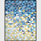 Blue and Yellow Bedroom Rug Modern Geometric Triangle Pattern Area Rug Polyester Machine Washable Non-Slip Carpet Clearhalo 'Area Rug' 'Modern' 'Rugs' Rug' 1578910
