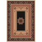 Black and Brown Bedroom Rug Moroccan Medallion Flower Motif Pattern Area Rug Polyester Non-Slip Pet Friendly Carpet Clearhalo 'Area Rug' 'Moroccan' 'Rugs' Rug' 1578933